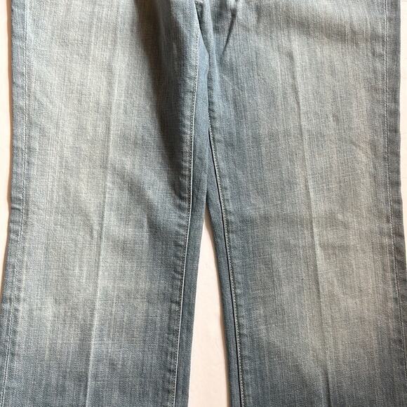 7 For All Man Kind Flip Flop Low Rise Boot Cut Light Wash Denim Jeans Size 31 - Picture 9 of 10